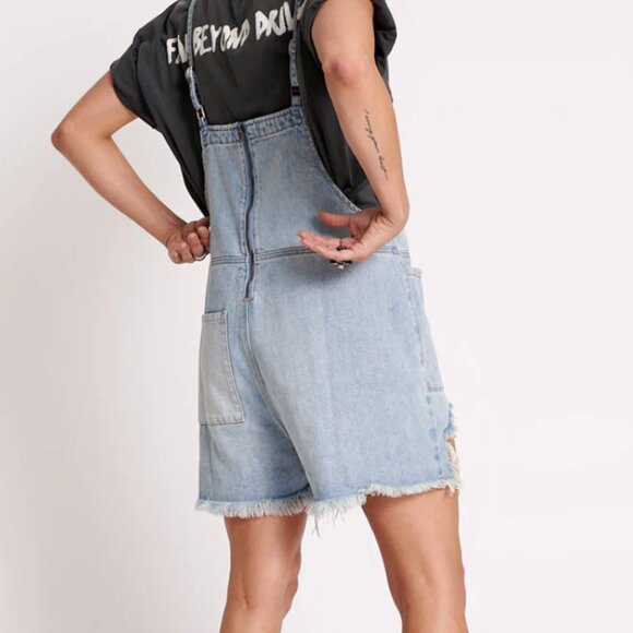 Free People OneTeaspoon Pini Denim Playsuit - Picture 3 of 12